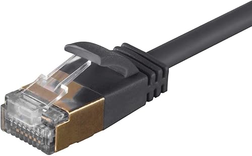 Miniatura 3 de Monoprice SlimRun - Cable de conexión Ethernet Cat6A, cable de Internet de red, RJ45, trenzado, STP, cable de cobre puro desnudo, 36 AWG, 1 pie,