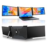 FOPO 13.3” Triple Laptop Screen Extender, FHD 1080P IPS Laptop Monitor Extender for 14”-17” Laptop,