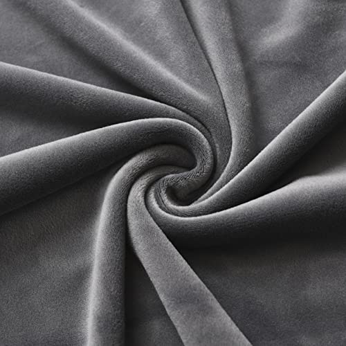 Okyuk Velvet Wingback Chair Slipcover, Chair Cover Stretch Washable Arm Chair Protector Seat Cover For Dining Room Banquet Home Party Decor (Dark Gray) #TOP5