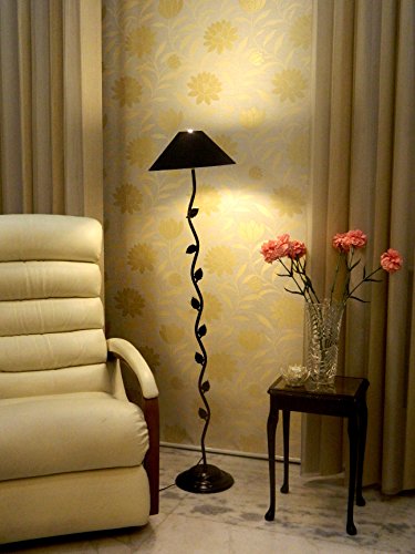 Image of Leaf Floor LAMP with BLK Shade