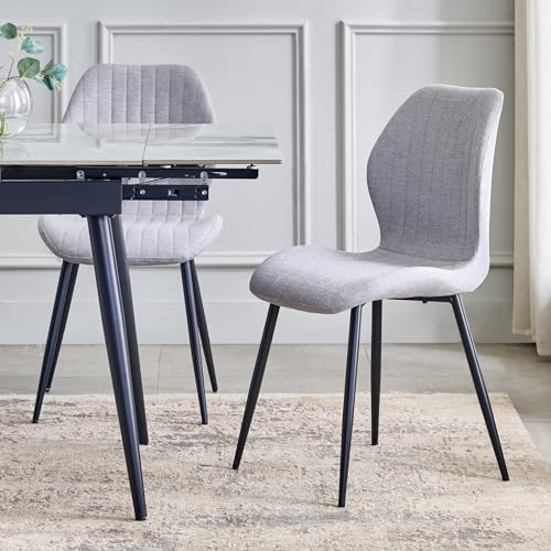 Image of Home Centre | Arcane Set Dining Chairs | Dining Chair for Home | Metal | Grey | 1 Year Warranty