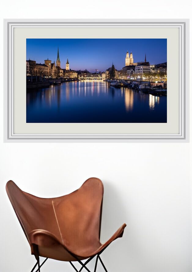 JVERF - JZZJ12719 Zurich Switzerland Houses Rivers Bridges Evening