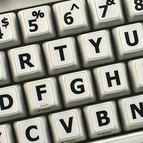 New English Uk Large Lettering Keyboard Stickers (Upper Case) On White Background #TOP24