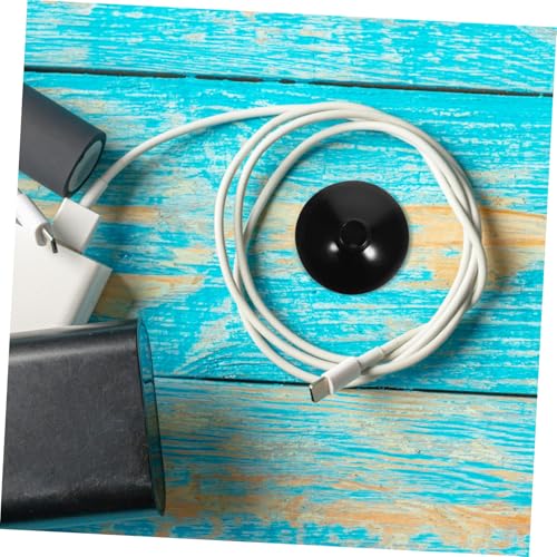 Healifty 20pcs Abrazaderas para cables con ventosa organizadoras para debajo del escritorio y pared para gestión de cables de alimentación miniatura 7