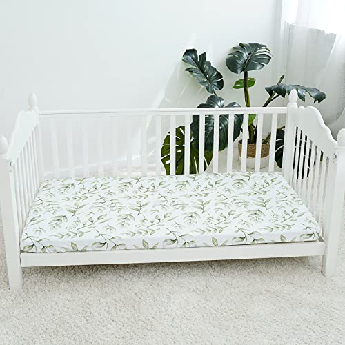 Tcbunny BLN-CS01-02 2 Pack Premium Fitted Baby Crib Sheets For Standard Crib Mattress - Ultra-Soft Cotton, Stylish Rabbit, And Garden Pattern thumb #5