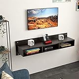 BLUEWUD Reynold Wall Mounted TV Unit/Entertainment Unit (Wenge) Large