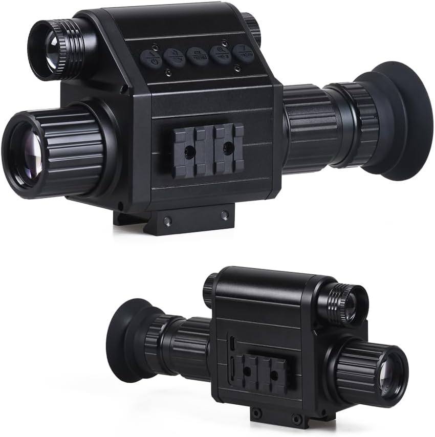 M5 Night Vision Scope, Infrared Digital Night Vision Monocular FHD 1080P Hunting Surveillance in Total Darkness, 32GB Memory Card for Photo and Video Storage
