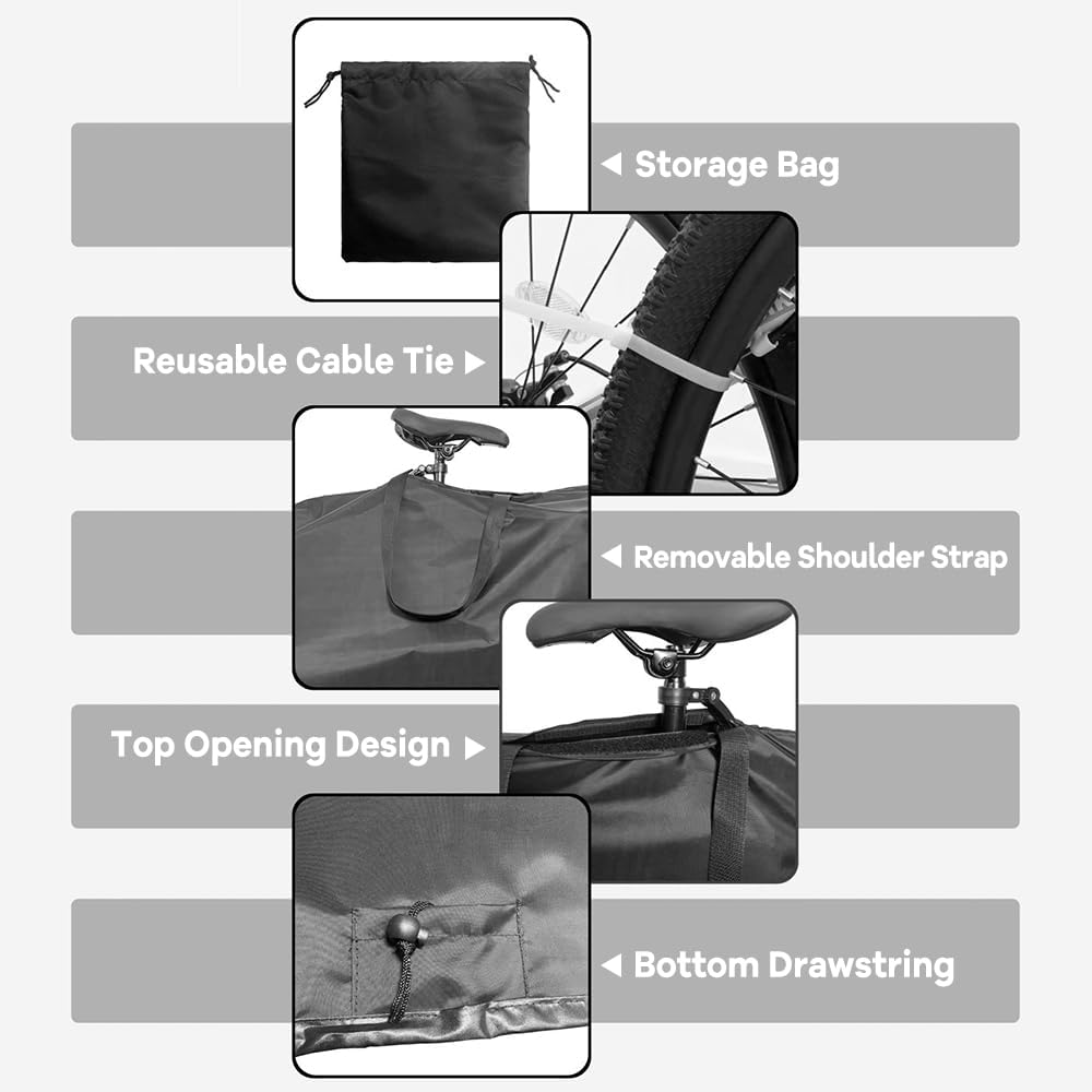 Bike Travel Bag Portable Transport Carrying Case for 26-27 inch Bike