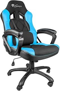 Genesis Silla Gaming Nitro 330 Negra Azul SX33, Piel, m