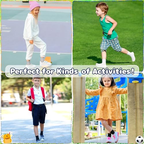 Olreco 6 Pack Girls Crew Socks Boys Socks Cotton Seamless Socks for Kids Crew Socks Toddler Dress Socks School Socks for Girl3