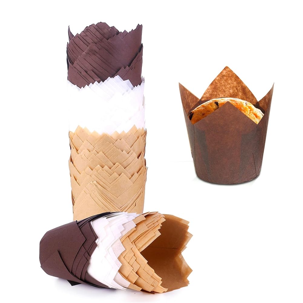 CTRLZS 200PCS Upgrade Parchment Paper Muffin Liners for Baking Cupcake for Party Wedding Birthday