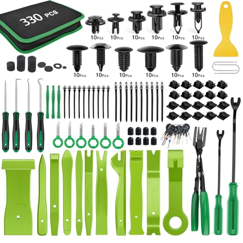 GOOACC 330Pcs Trim Removal Tool, Auto Push Pin Bumper Retainer