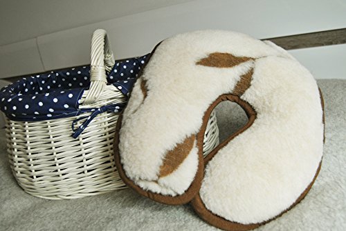 Almohada de cuello de viaje. Lana Merino 