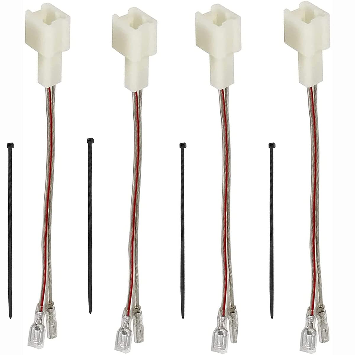 JUNAHAA 4 Pack Car Door Speaker Wire Harness Adapter Replacement