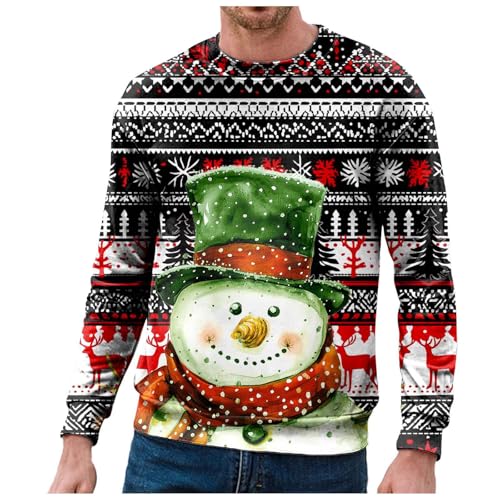 Weihnachten Sweatshirt Herren Lustig, Weihnachtspullover Herren Rot,...