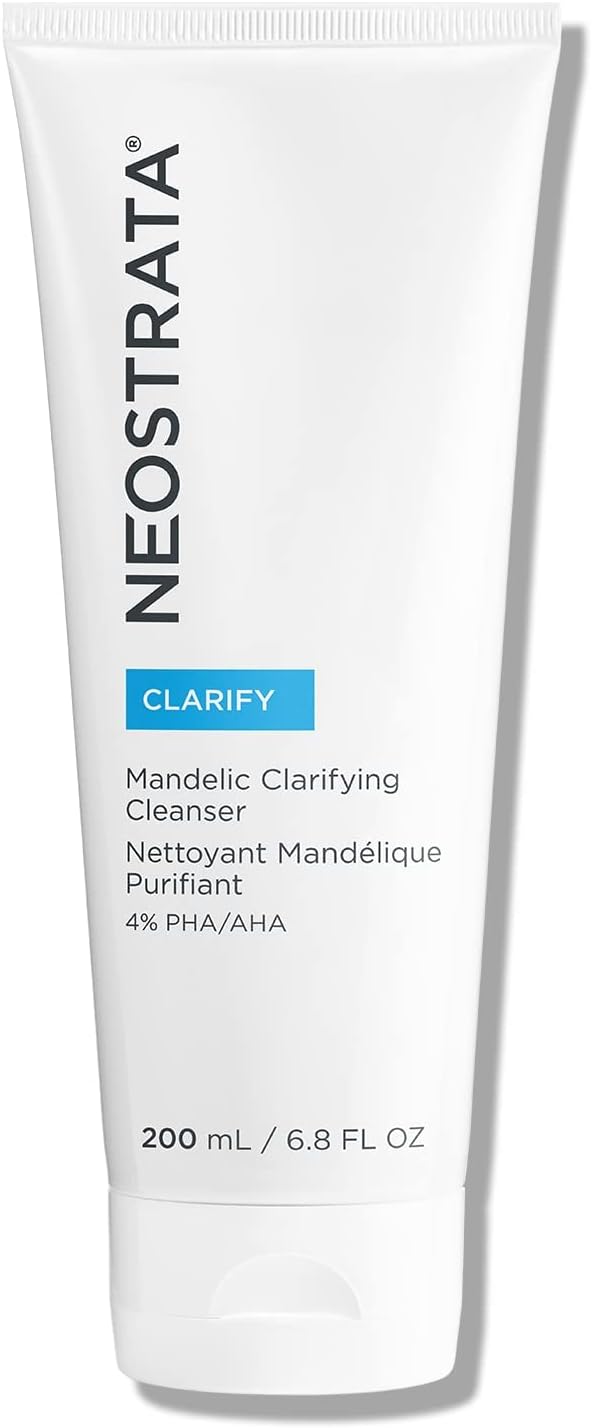 NEOSTRATA Mandelic Clarifying Cleanser Gel Facial Wash for Oily Skin with Salicylic Acid Soap-Free Fragrance-Free, 6.8 Fl Oz (Pack of 1)