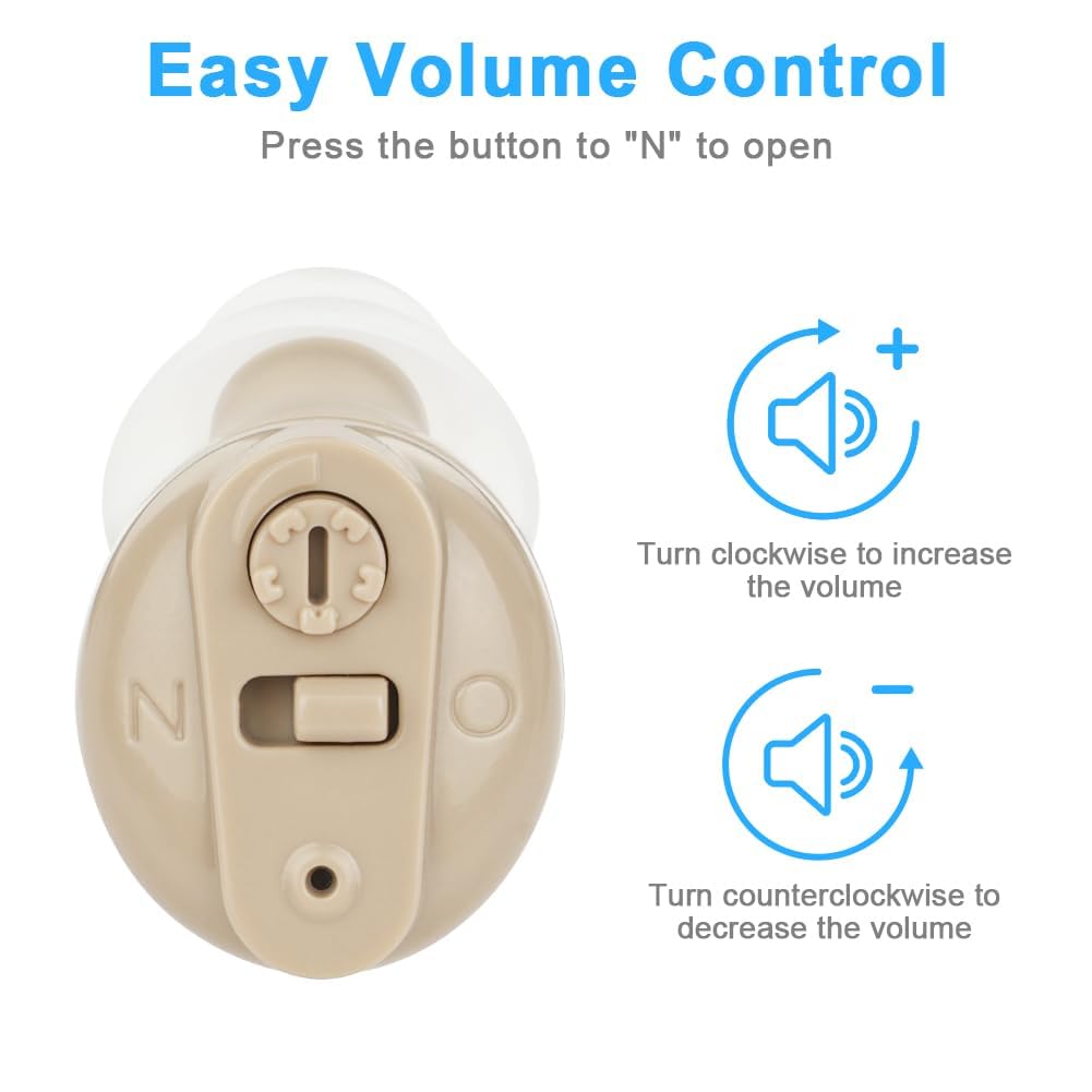 Aolso Dispositivo Recargable, Estación de Carga USB, Caja de Almacenamiento, Ajuste Ergonómico, Auriculares Inalámbricos, Tono de piel-1Par