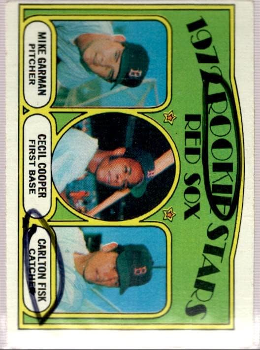 1972 Topps #79 Mike Garman/Cecil Cooper/Carlton Fisk Red Sox Rookies EX Excellent RC Rookie Boston Red Sox Baseball