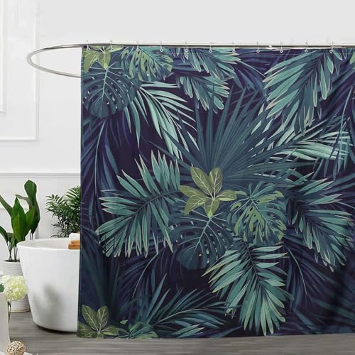 Rideau de douche imperméable anti moisissure en polyester vert 3X