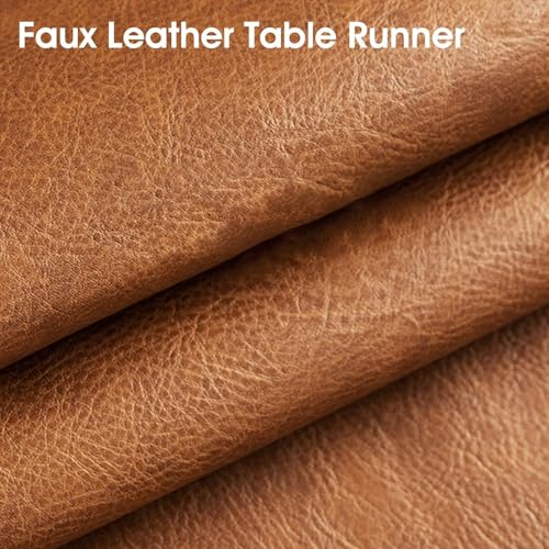 Chemin de table en cuir blanc imperméable grande nappe décoration table - 7