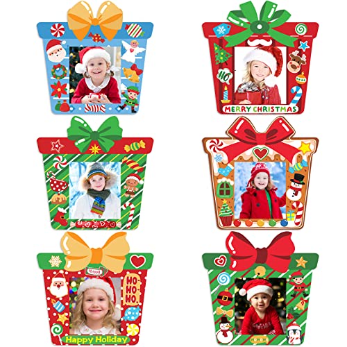 Funrous Christmas Picture Frame Ornaments Present Box Hanging Photo Frame