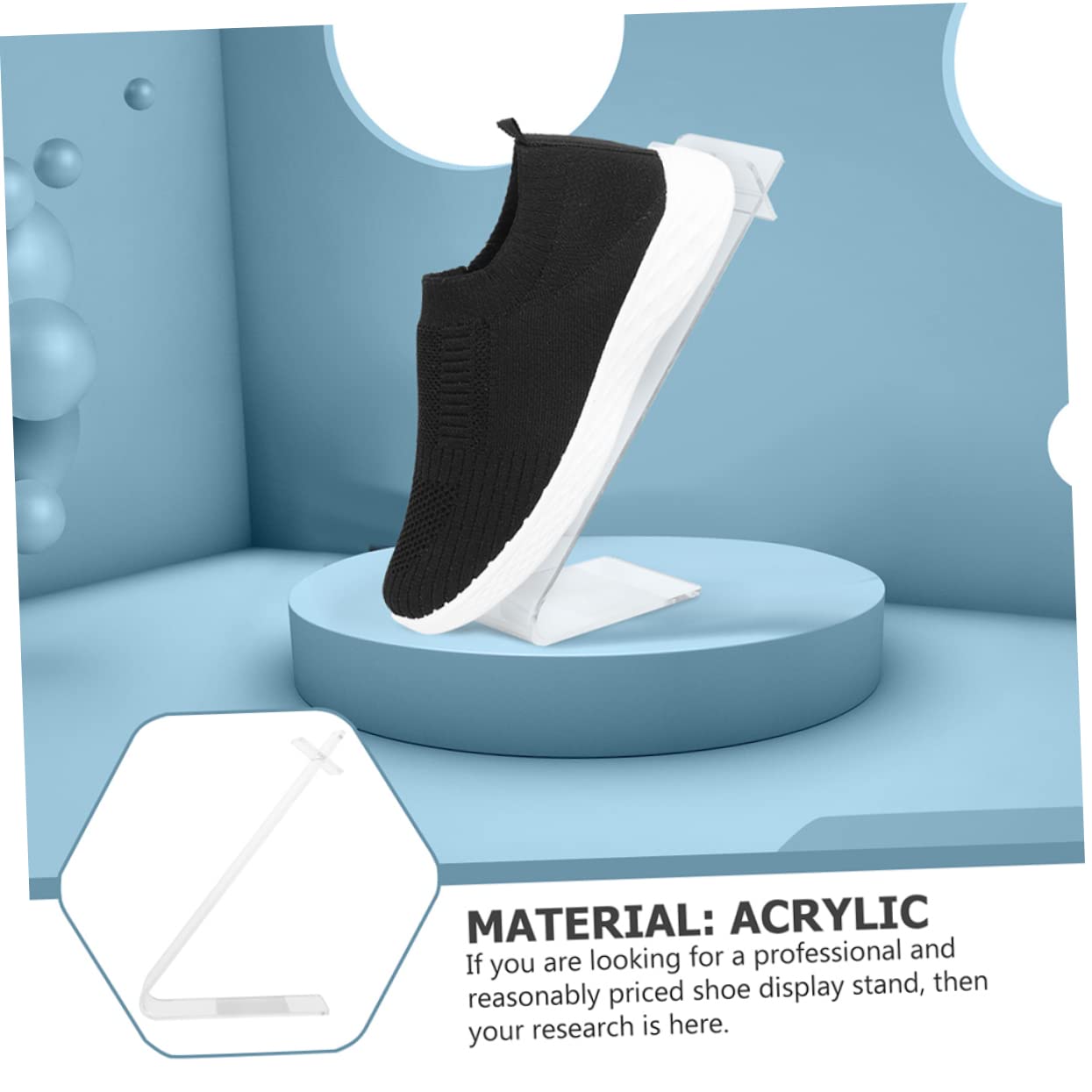 PRETYZOOM 3pcs Shoe Support Display Rack Stand Mount Small Shoe Rack Shoe Rack Holder Shoe Display Holder Clear Shoe Rack Shoe Supports Shoe Display Rack Shoes Acrylic Transparent