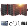 DOKIO 220w 18v Portable Foldable Solar Panel Kit (29x21inch,11.7lb) Solar Charger with Controller 2 USB Output to Charge 12v Batteries/Power Station (AGM, Lifepo4) Rv Camping Trailer Emergency Power……