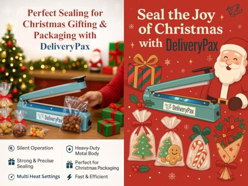 Image of Delivery Pax 16 Inch Impulse Sealer Machine | Heat Sealing Machine for Food Packets | Packet Sealer for Packaging & Packing | Cover Sealing Machine | Ideal for Home & Light Commercial Use