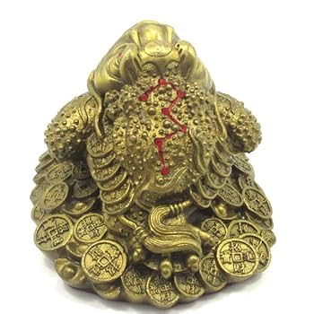 Amazon.co.jp: 風水 蛙 置物 カエル 三本足 銅製 かえる 三本脚