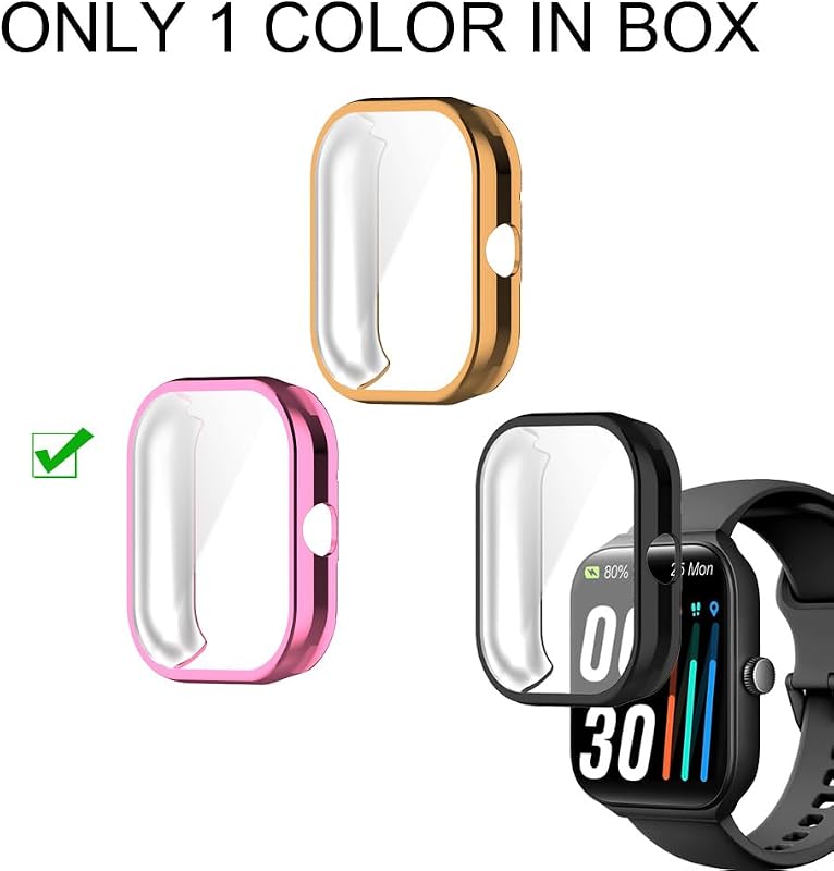 Watch Cases compatible with TOOBUR IDW16 1.95” and Quican W16B Veryfit Smart Watch, TPU Case with Screen Protector, Protecting Watch Body & Screen