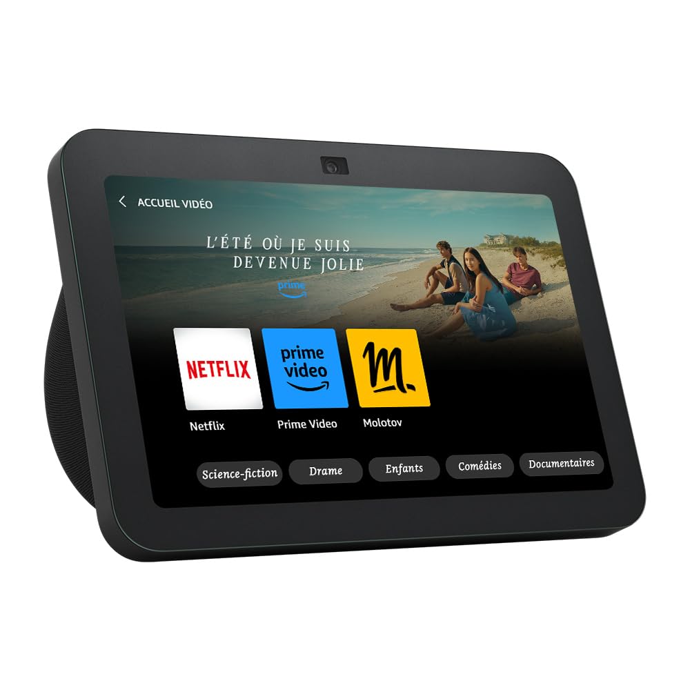 Amazon Echo Show 8 (3e génération, modèle 2023) | Écran tactile HD connecté avec son spatial, hub connecté intégré et Alexa | Anthracite