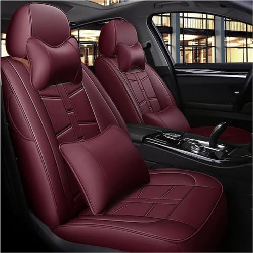 Housse de siège de voiture en cuir rouge vin pour Lexus RC200t GS300 GS450h