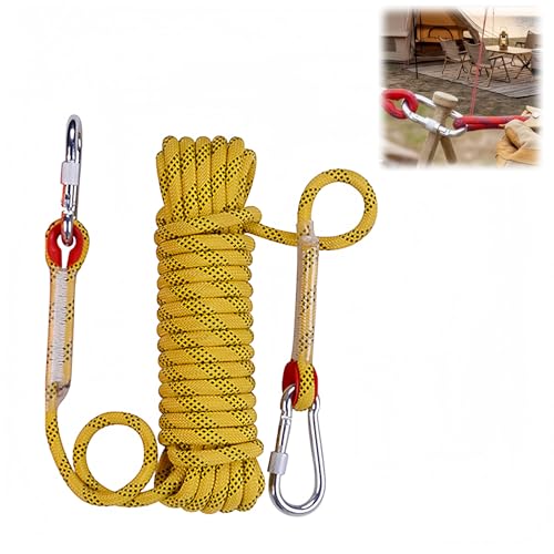 JEJIET ���[�v 10mm 12mm �����x �ω׏d 2100kg-2800kg �|���G�X�e�� 20M/30M/50M�I���� �J���r�i2�t�� �h�� �⏕���[�v �A�E�g�h�A �L�����v �^�� ���| ���@�\�R�[�h (�C�G���[,10mm / 50M)