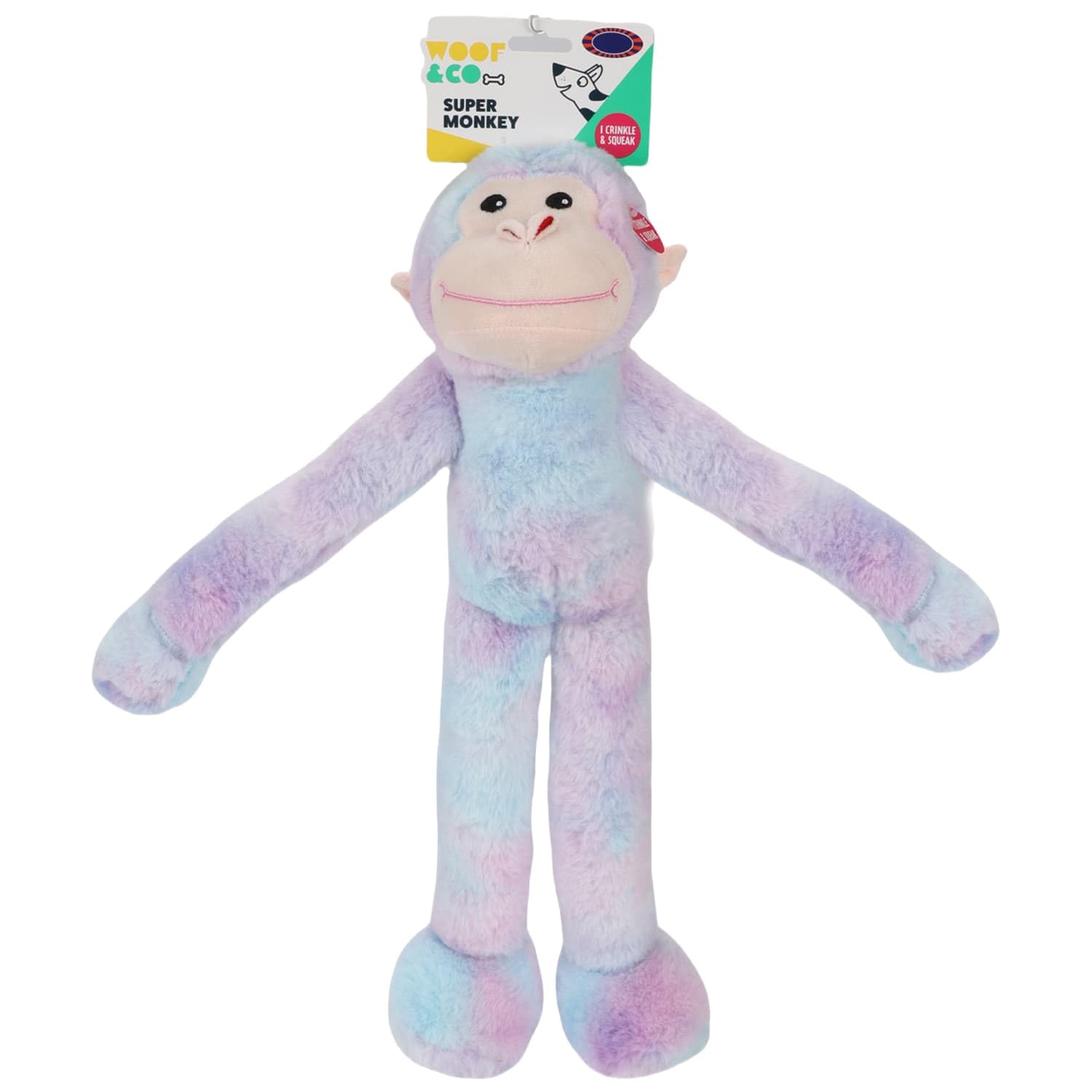 BargainsMania Super Monkey - This Super Monkey Is The Perfect Soft For Your - Complete With A Squeaker And Crinkle (Purple)