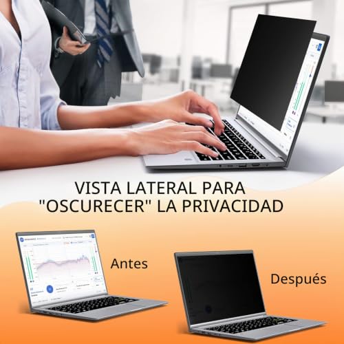 Filtro de privacidad de 13.3 pulgadas anti-luz azul desmontable para portátil Asus y HP 2