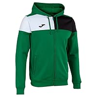Joma Giacca con cappuccio uomo Crew V verde nero bianco