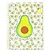 Yoobi College-Ruled Spiral Notebooks with Pencil Zipper Pouches | Fun Green Avacado Print | Cute Rainbow Glitter | 2-Pack | 60 Sheets, Multicolor