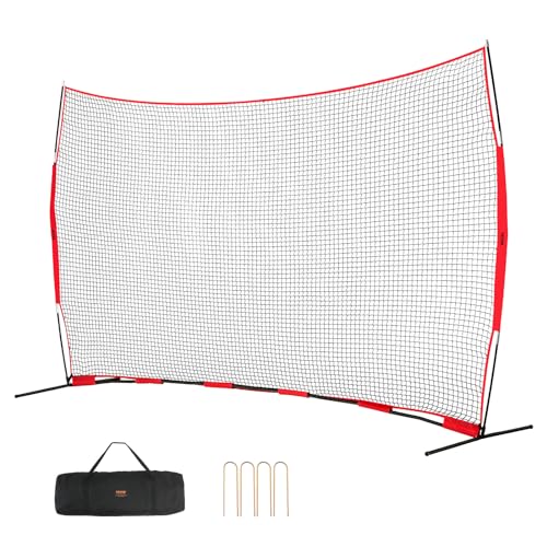 VEVOR Barrikaden-Backstop-Netz, Ballsport-Absperrnetz, 507 x 140 x 312 cm Tragbare...