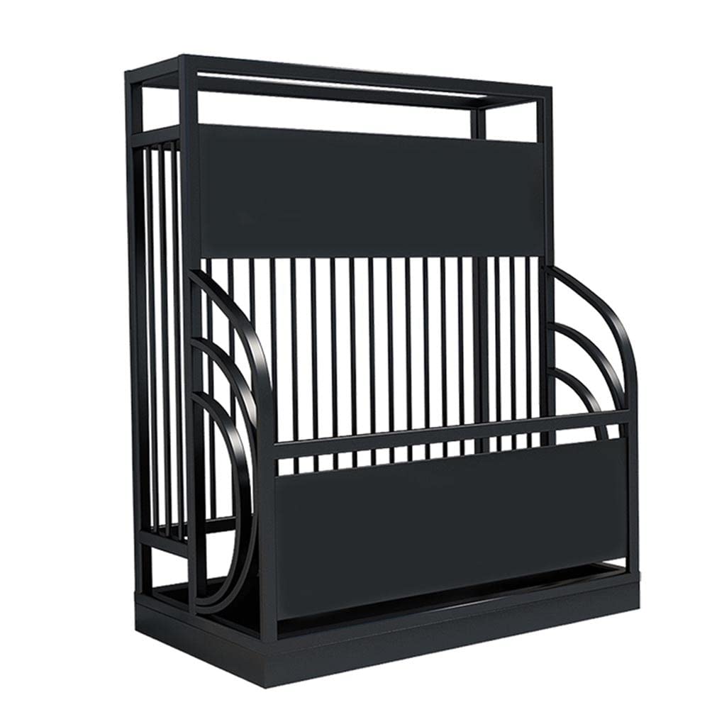 GHHVFEC Commercial Metal Umbrella Holder (32-50 Umbrellas) with Drainage Tray, Ideal for Hotels, Shopping Malls, Offices & Schools, Black - 68x28x70cm