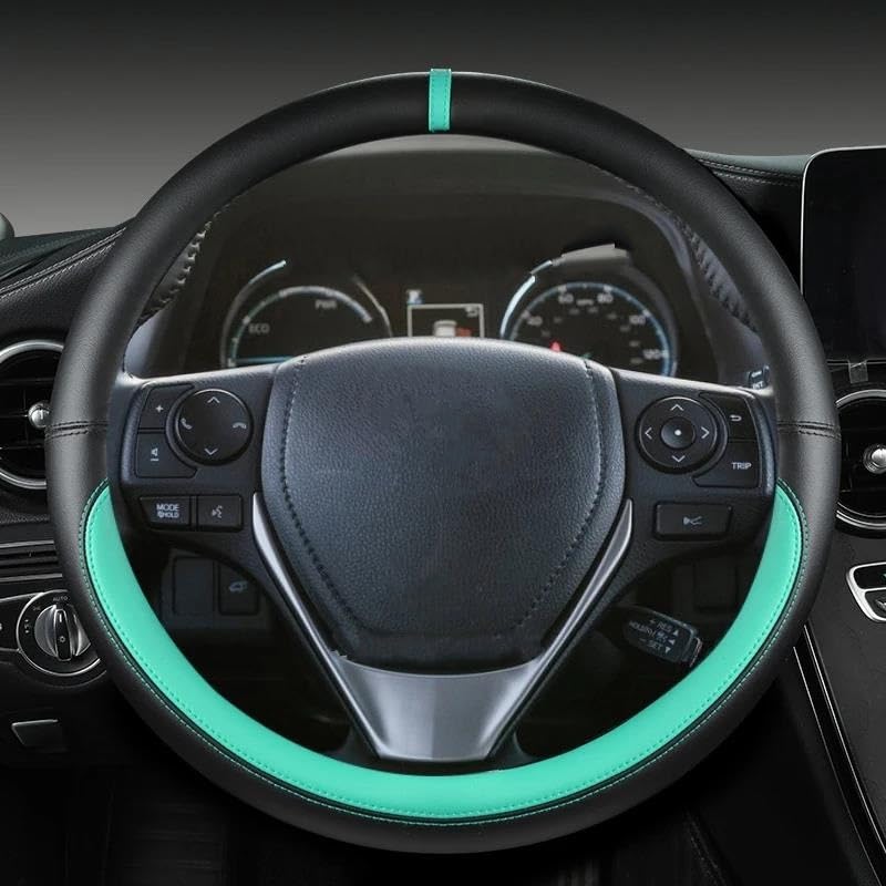 Cubierta Volante Funda Cuero Sintético para Volante Coche para Toyota para RAV4 2013-2019 para Corolla 2013-2017 para Scion IM 2016 para Auris 2013-2016 Volante Automóvil(Verde)