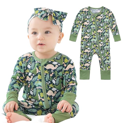 Image of LITTLE JAMJAMS Zippered One-Piece Baby Clothes Footless Sleepers Rompers 0-36 Months
