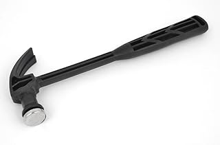 Aexit Black Silver Hammers Tone Good Performance Handle Metal Head Rubber Mallet Hammer Hand Tool Claw Hammers 10