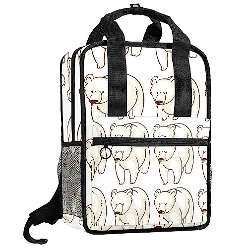 Sac à dos garçons ours polaire multicolore 35.5 cm avec bretelles
