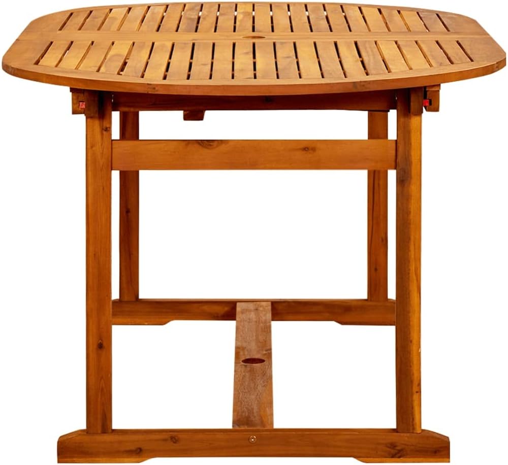 Garden Dining Table,Expandable Patio Table,Outdoor Coffee Table, Outdoor Patio Furniture,Farmhouse Rustic Table,for Deck,Lawn,Backyard,Porch, (63"-94.5") x39.4"x29.5" Solid Acacia Wood