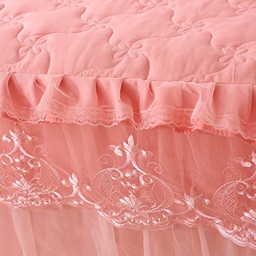 Copriletto con volant, 180 x 200/150 x 200/200 x 200/200 x 220 cm, con volant, resistente alle pieghe e allo sbiadimento (colore: A, dimensioni: 200 x 220 cm)