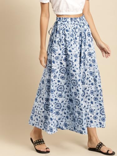 Image of TAG-7 Women Printed Flared Palazzos