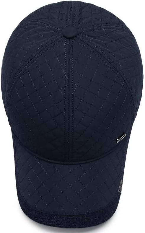 Miniatura 5 de FASHIXD Gorra de béisbol de invierno para hombre, sombreros de invierno con orejeras, gorras ajustables para clima frío