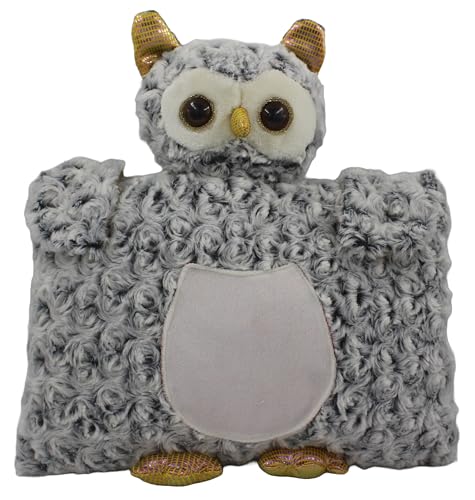 Image of Tickles Owl Soft Stuffed Plush Cushion Pillow for Kids Birthday Gifts (Size: 35 cm Color: Grey)