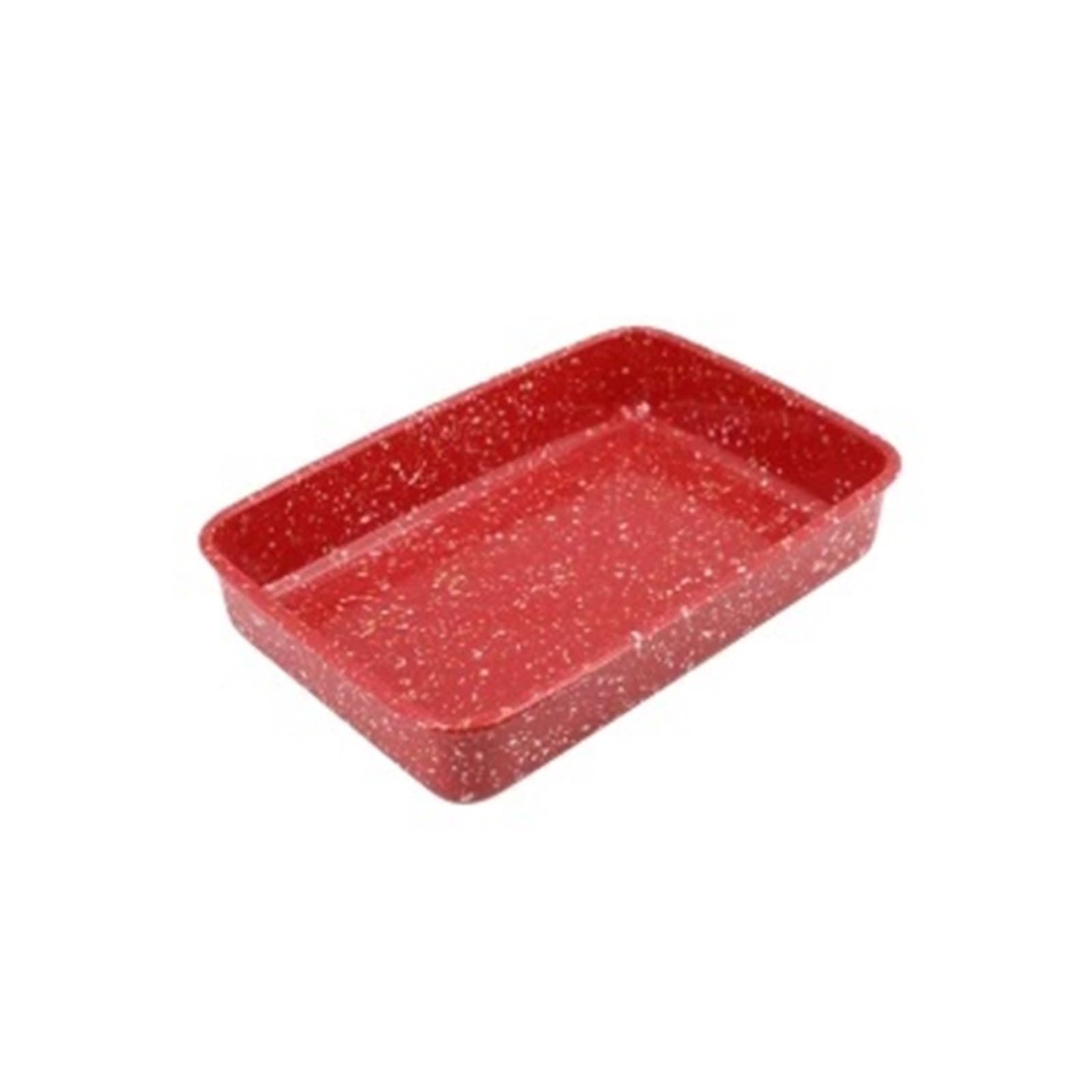 Dh2yjnbf3 Baking Dish Rectangular Ceramic Dinner Plates for Use in Both Microwave Casserole Dish for Oven(Red,Medium)