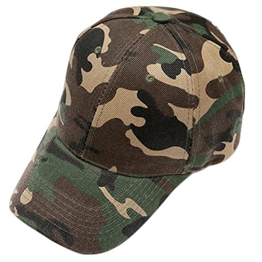 Leisial Gorra de Béisbol del Camuflaje Hip Hop Sombrero Sol Deporte al Aire Libre Verano Unisex Ajustable